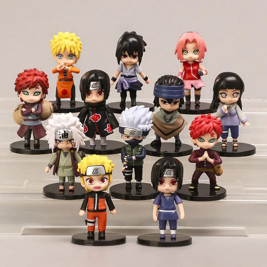 12pcs/set Naruto Anime Shippuden PVC Figures